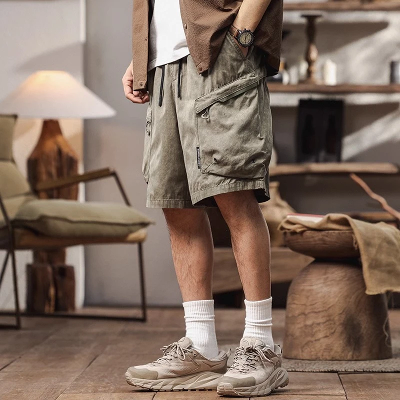 美式休闲工装短裤男夏季新款宽松户外速干机能男士休闲五分裤潮牌