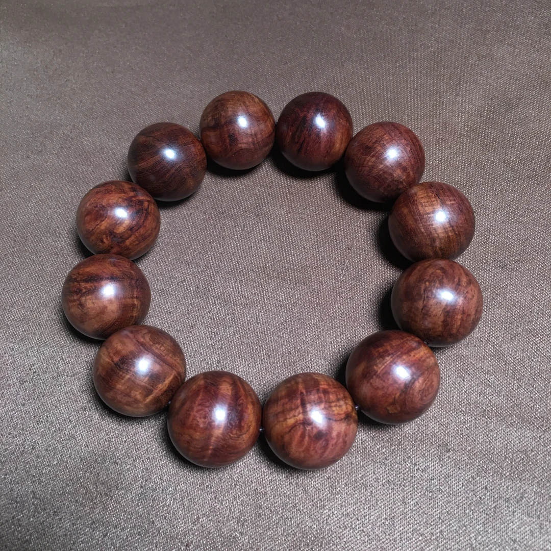 【一物一拍】FS084海南黄花梨老油梨2.0水波纹手串