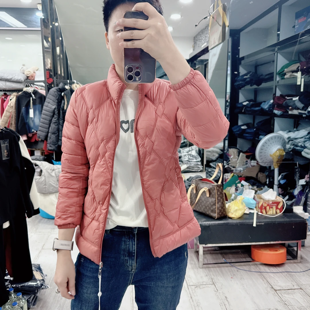 云感超暖一体3色简约打菱格立领棉服外套29111品