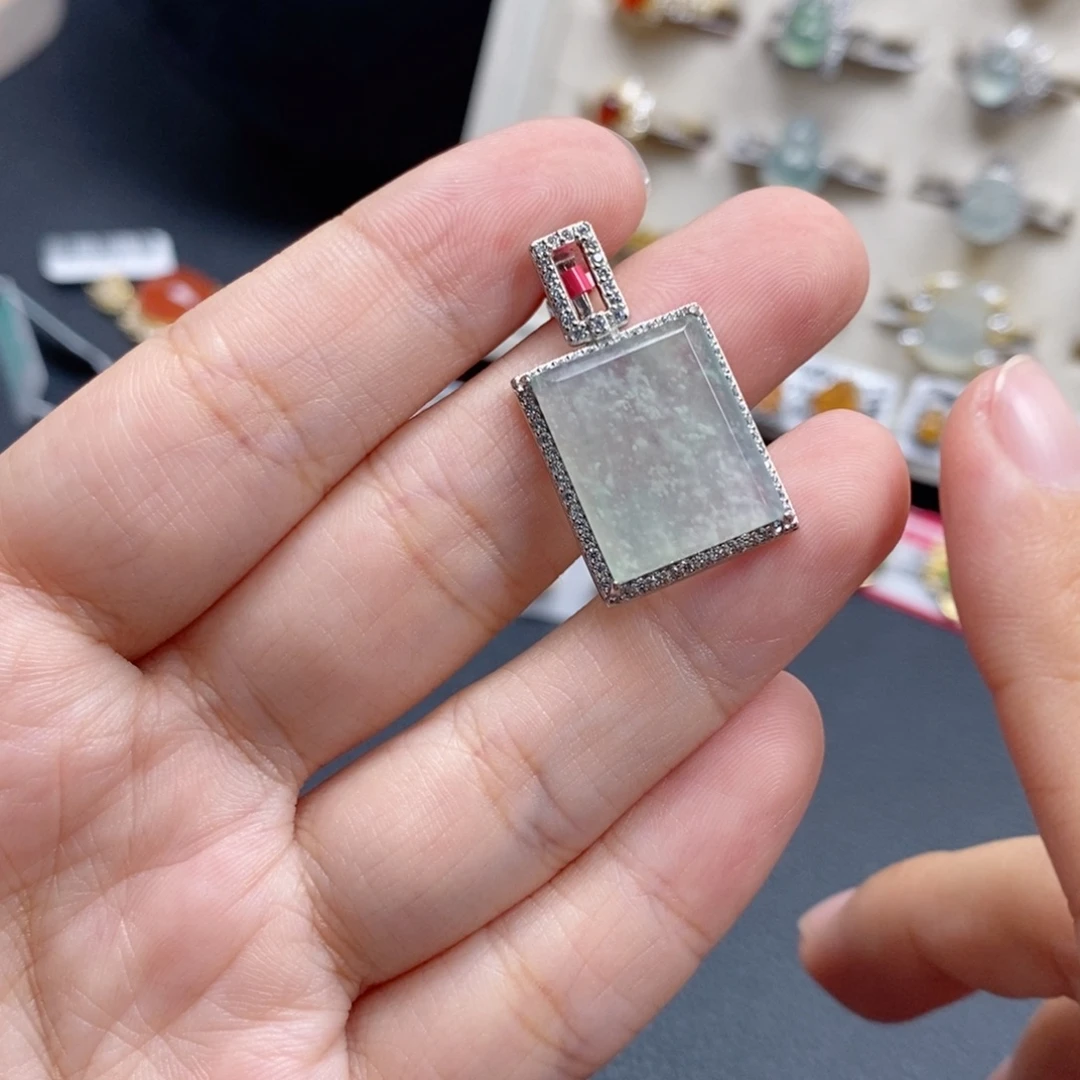 翡翠银S925镶嵌戒指