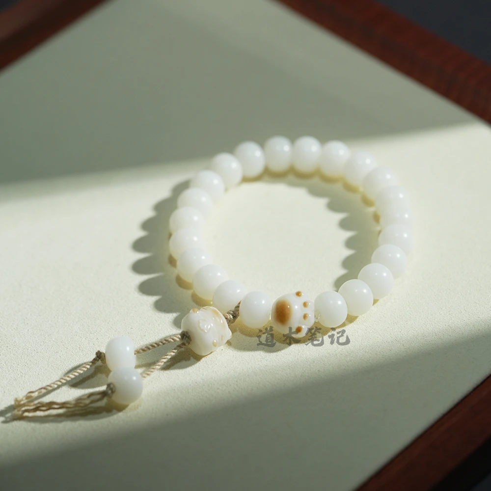 白猫爪菩提招财猫手串国风小众