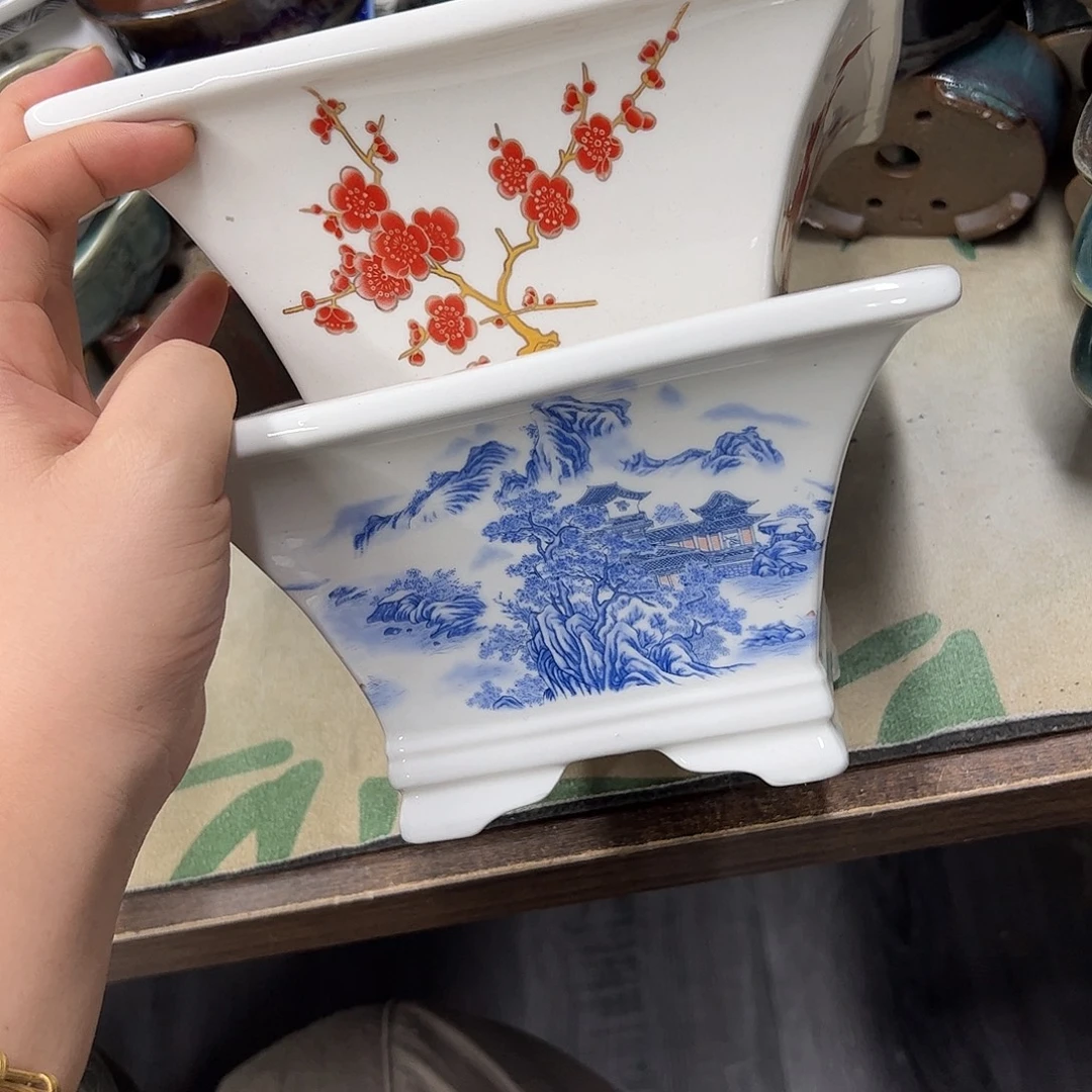 紫砂花盆626号瑕疵19/10cm口不正处理介意勿拍