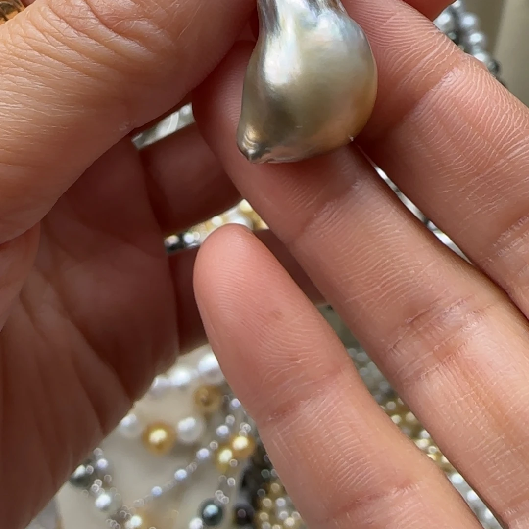 海水珍珠颈饰银S925镶嵌