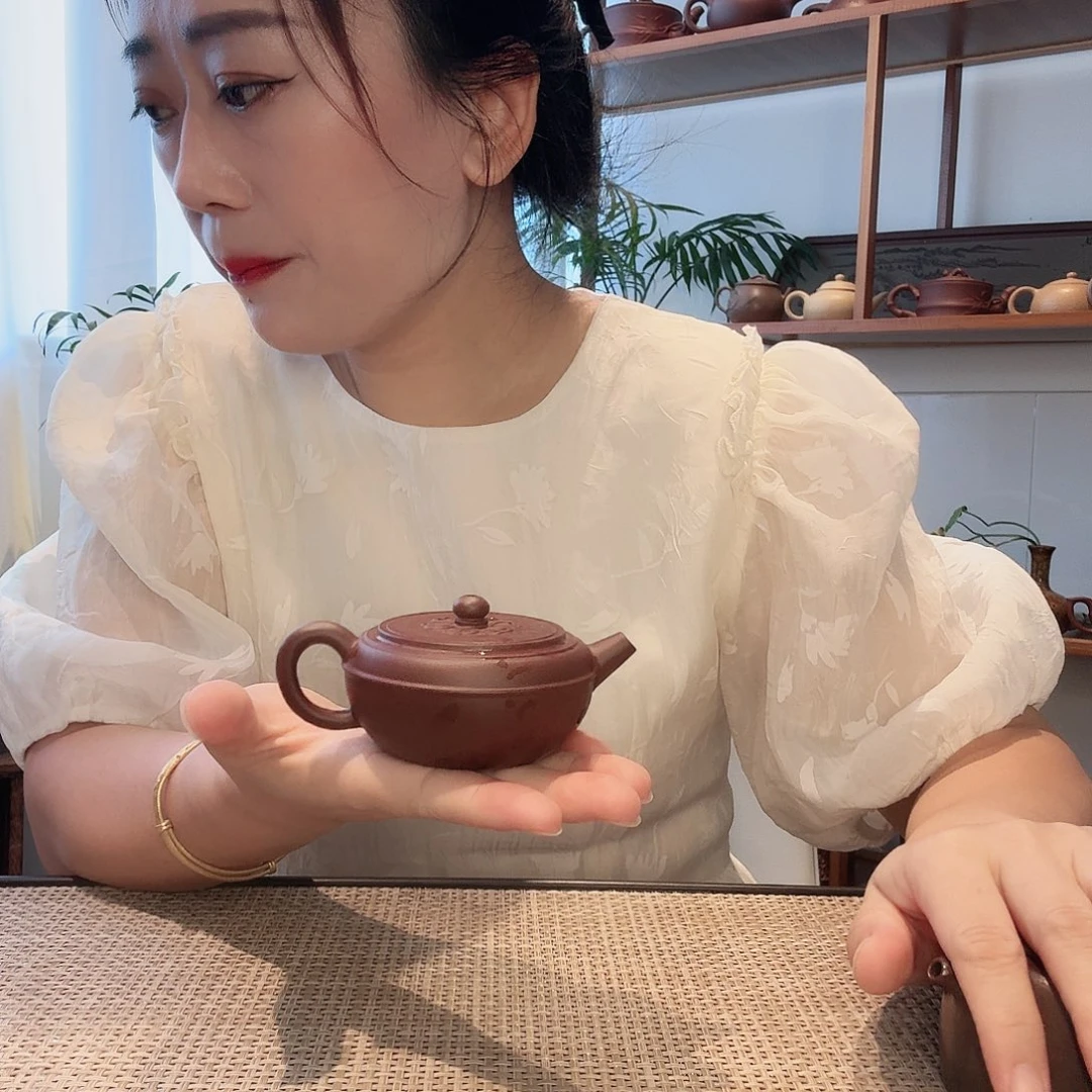 紫泥如意扁承壶100cc