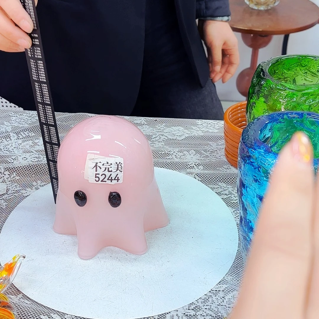 5244 琉璃花瓶花器艺术品不完美