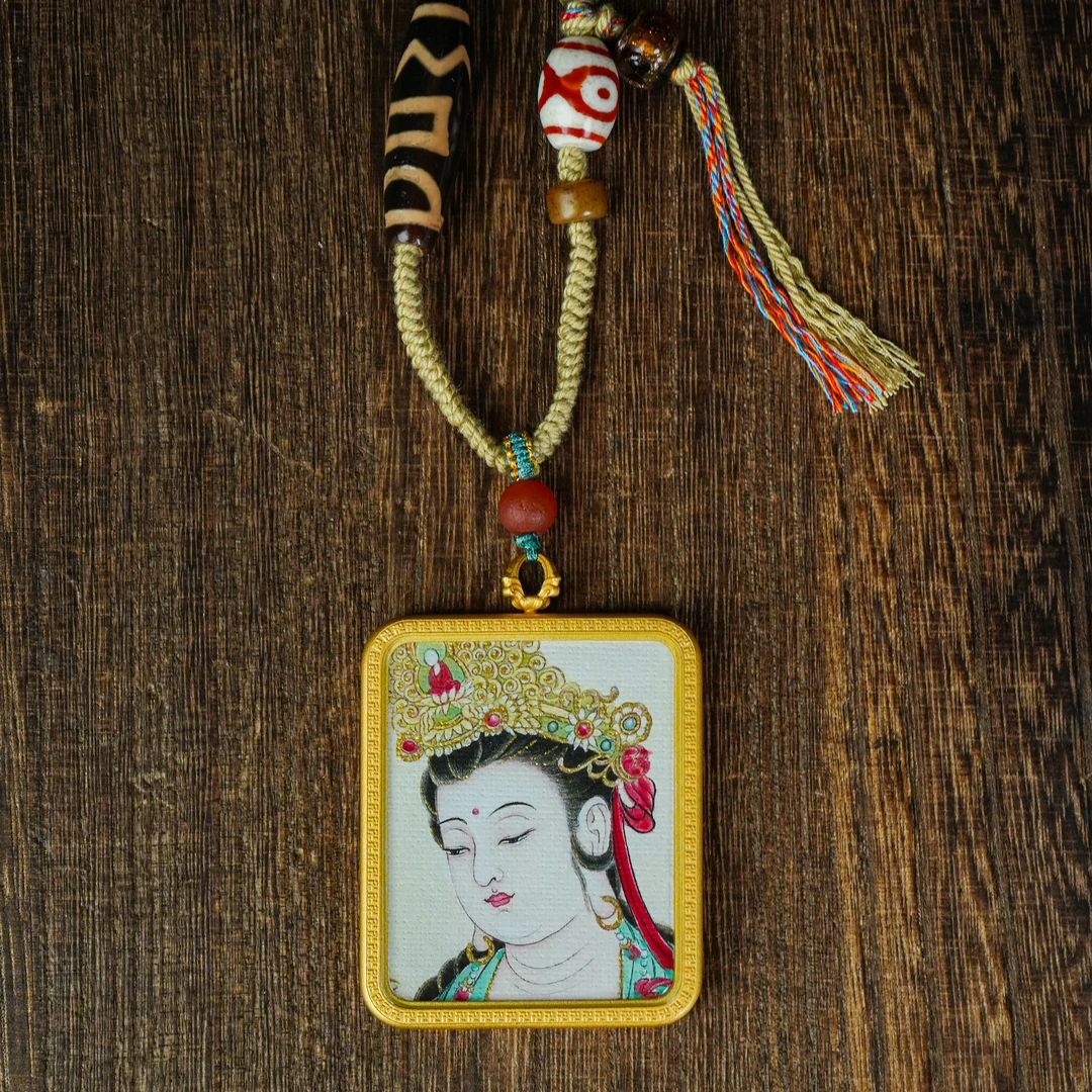 非金属布艺项链 【静文】文殊观观双面卡卡项链/条FL-2485