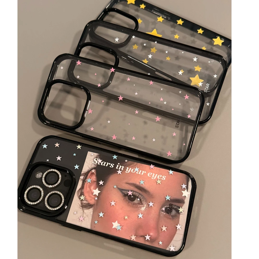 高级感黑框适用苹果15Pro手机壳13/XSMax/xr/12女16/14p套8P/xs/7