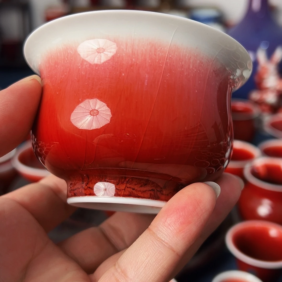 沐*风景德镇陶瓷原矿郎红茶具微瑕