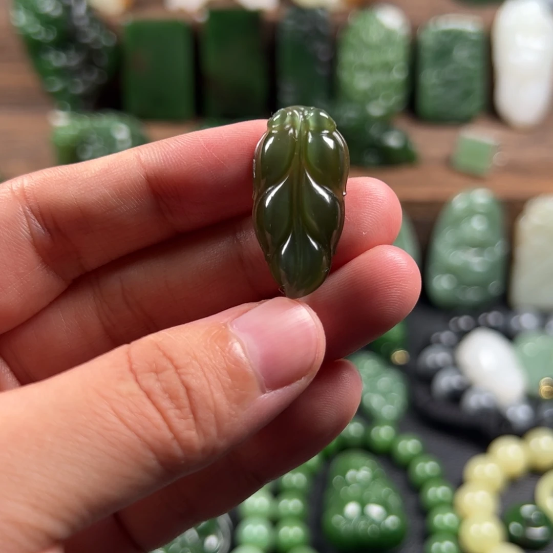 和田玉（碧玉）未镶嵌吊坠(不含链)