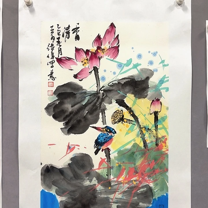 国画亲笔手绘放心去藏