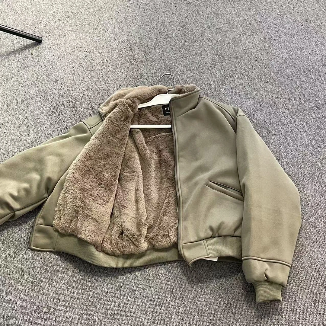 YY36 短宽cleanfit全绒棉服飞行服冬季保暖