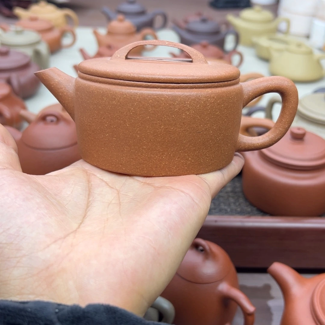 坠***梦茶壶紫砂汉瓦微瑕210ccc