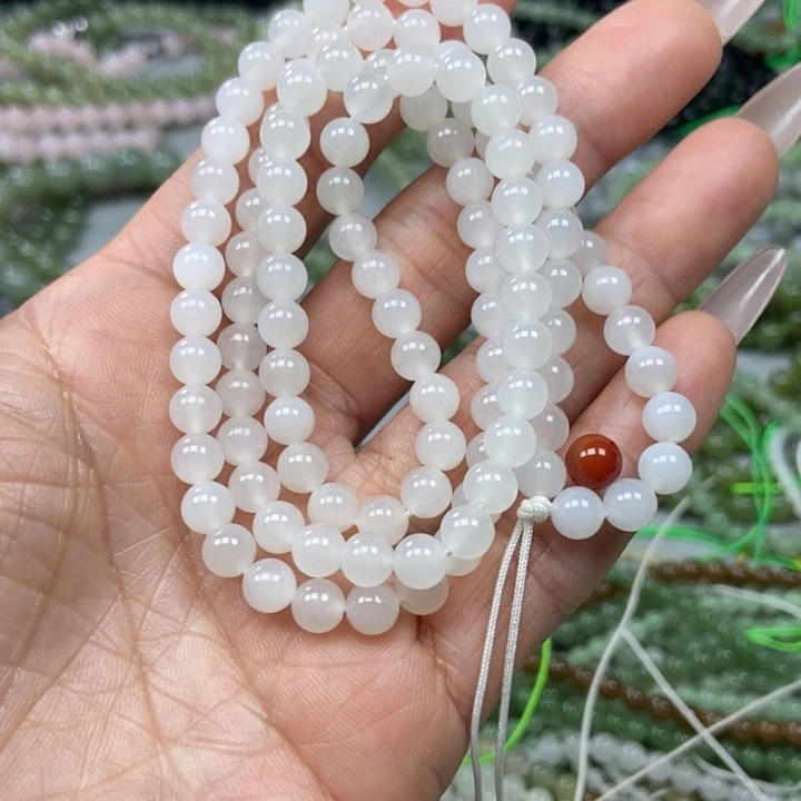 和田玉颈饰未镶嵌红****斗6