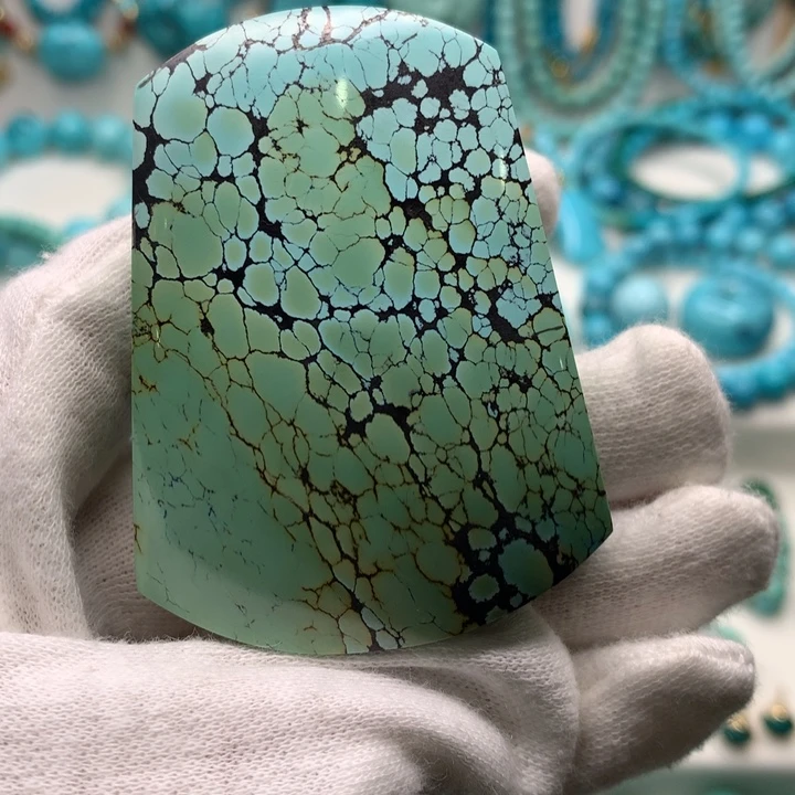 绿松石未镶嵌平安无事牌