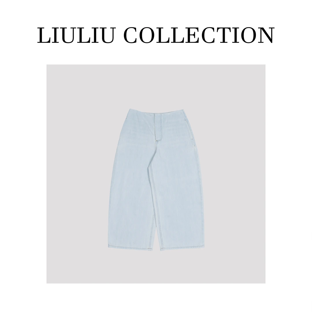 【仲夏】F设计师早春新品休闲牛仔裤高腰显瘦牛仔裤C30