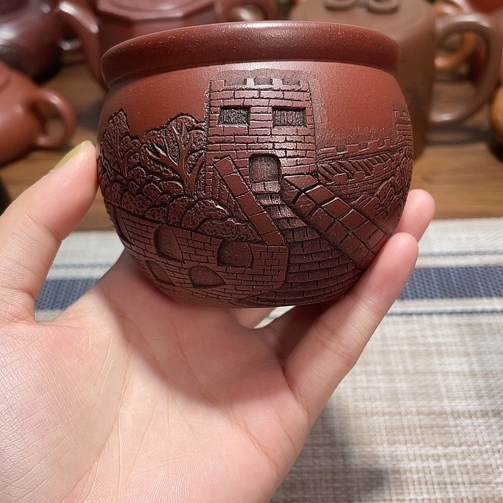 茶杯紫砂紫砂宜兴紫砂杯微瑕