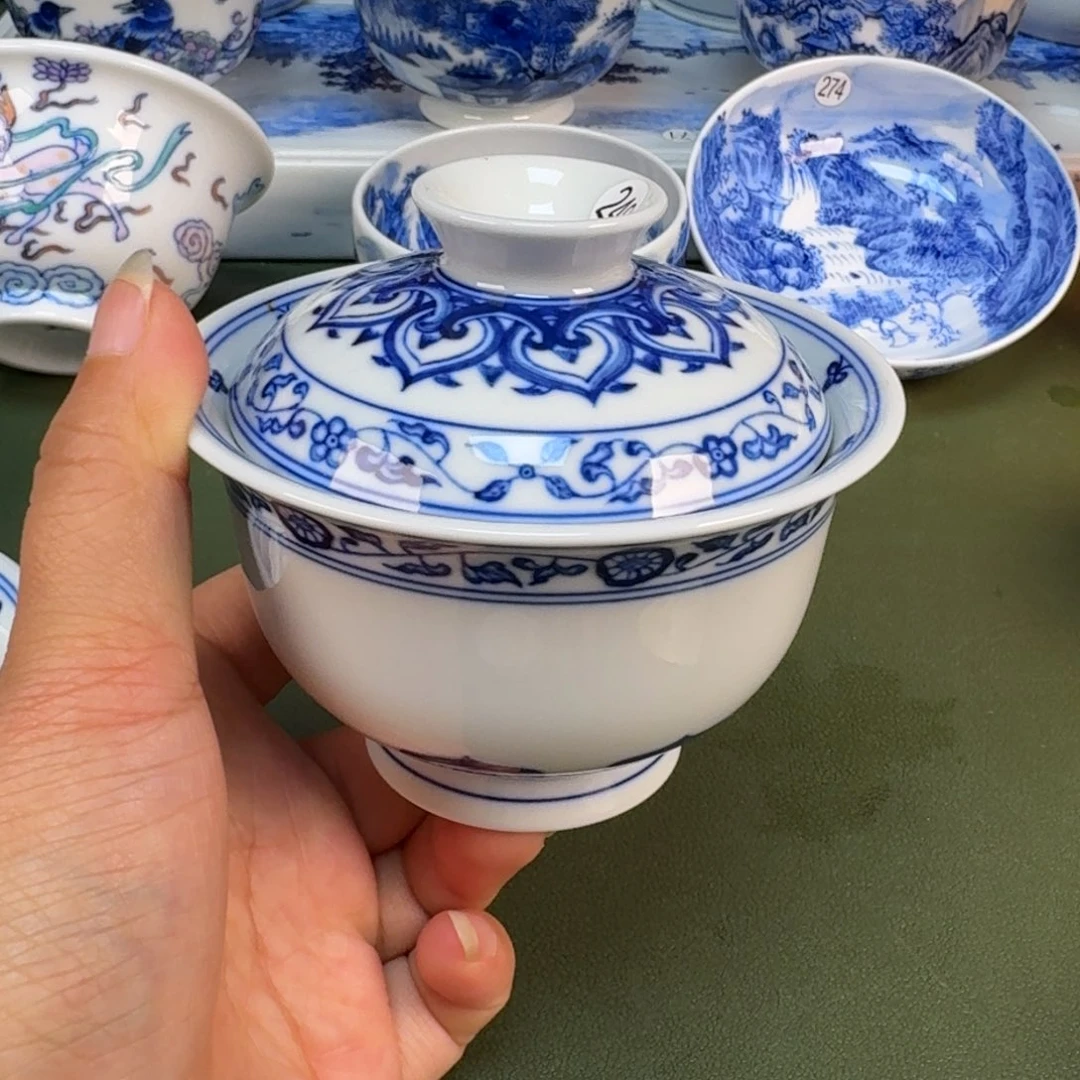 景德镇纯手绘茶具圆圆248
