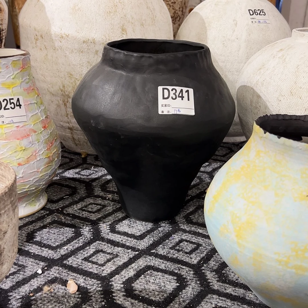 不***）瓶D341高28口14陶瓷花瓶无孔