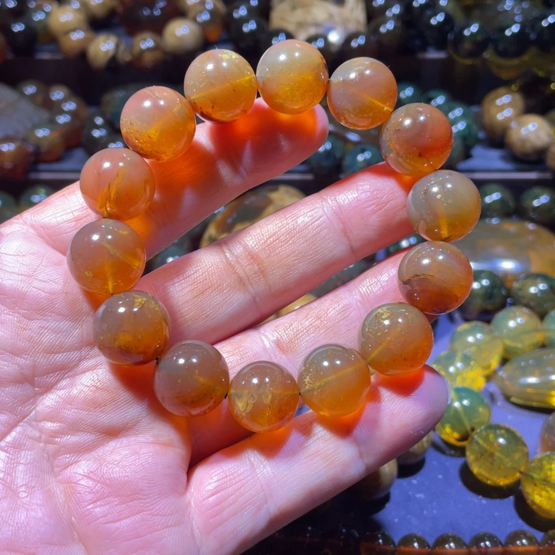 琥珀未镶嵌手链天然