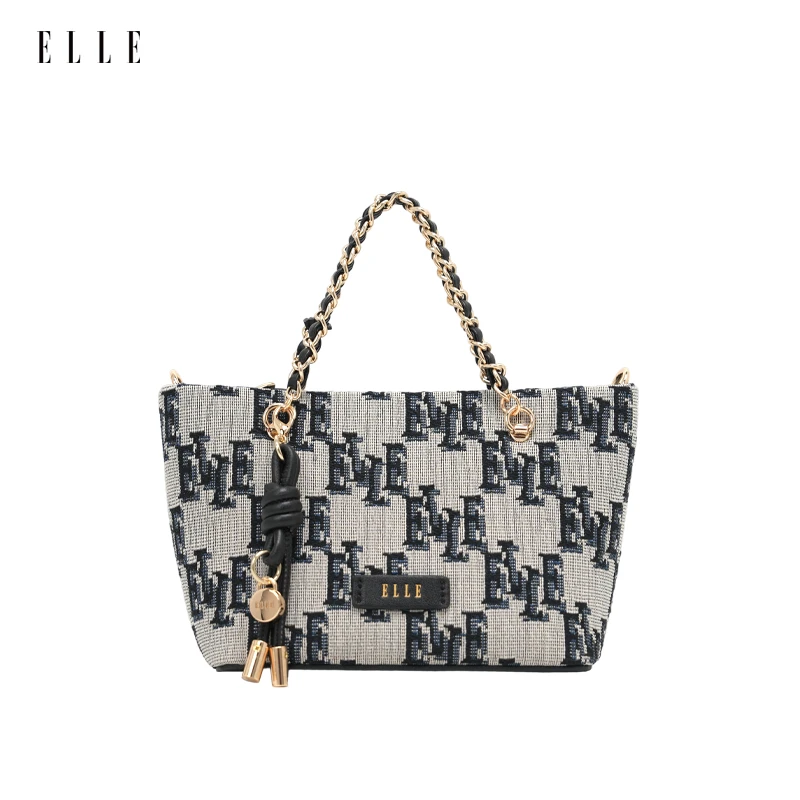ELLE【新品爆款】25年高级轻奢百搭女包琥珀流光提花斜挎包