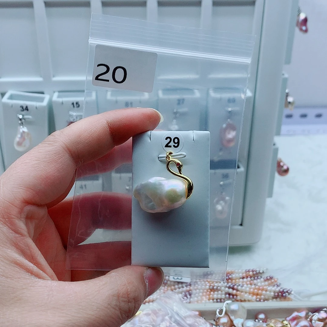 合金淡水珍珠吊坠(不含链)