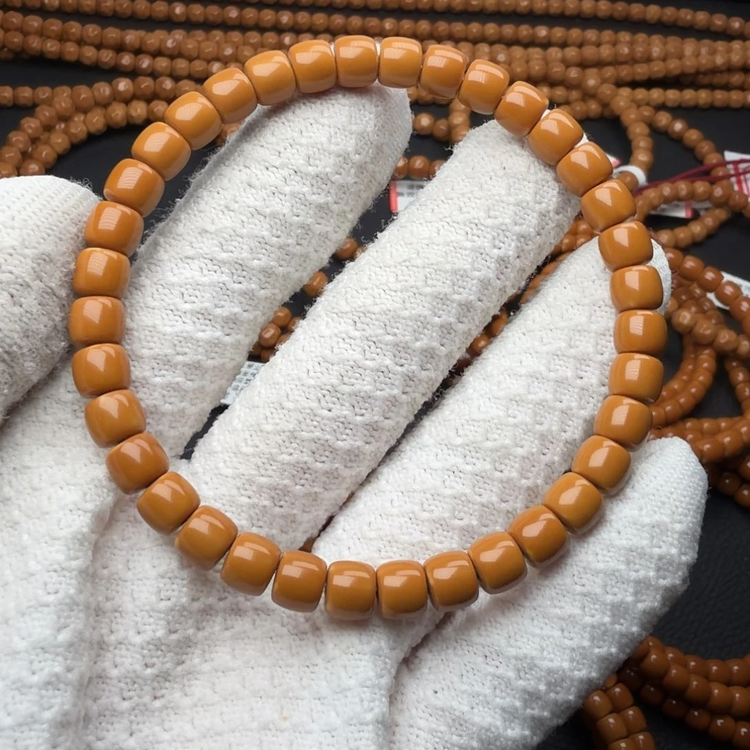 橄榄核手串老挝橄榄核核尖直切微倒角单圈6.7mm