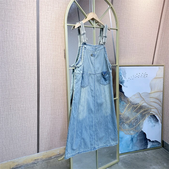 YY247蓝色孕妇裙子 100-140