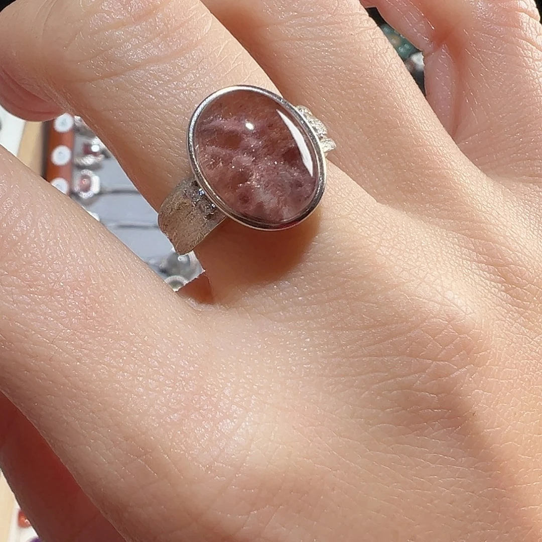 水晶戒指银S925镶嵌