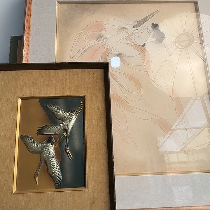 中古字画作品有磕碰瑕疵拍下看