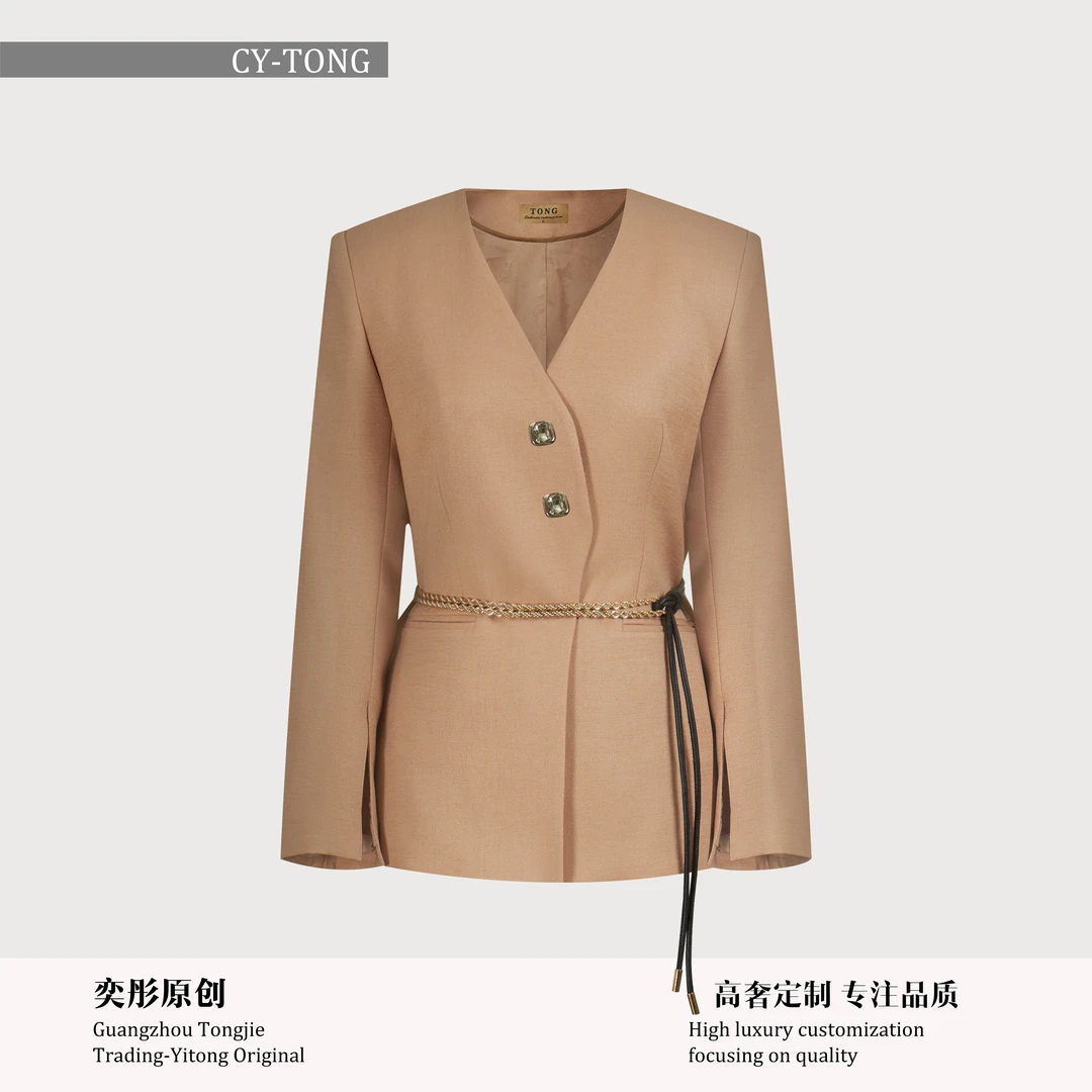 【彤姐原创】秋季设计师款时尚休闲女士西装轻奢西服外套W24D007