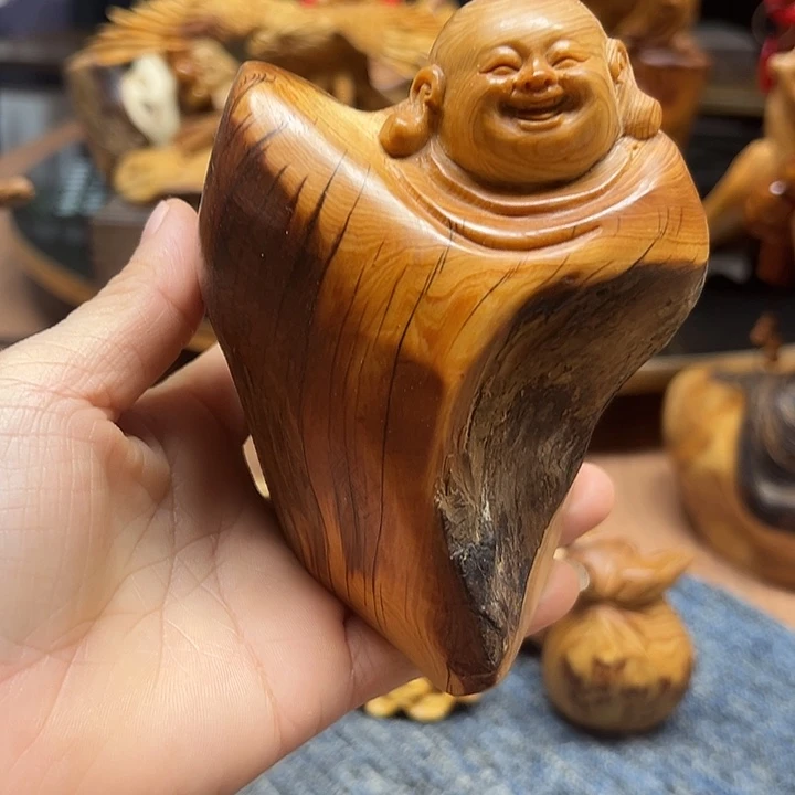 柏木太行崖柏手把摆件