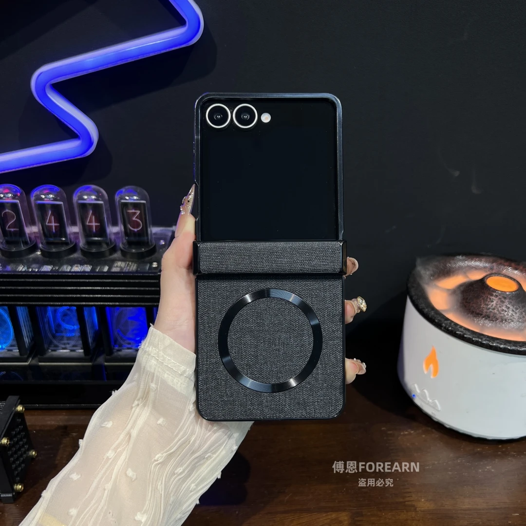 适用于三星zflip7手机壳折叠屏flip7全包防摔磁吸中轴铰链保护套