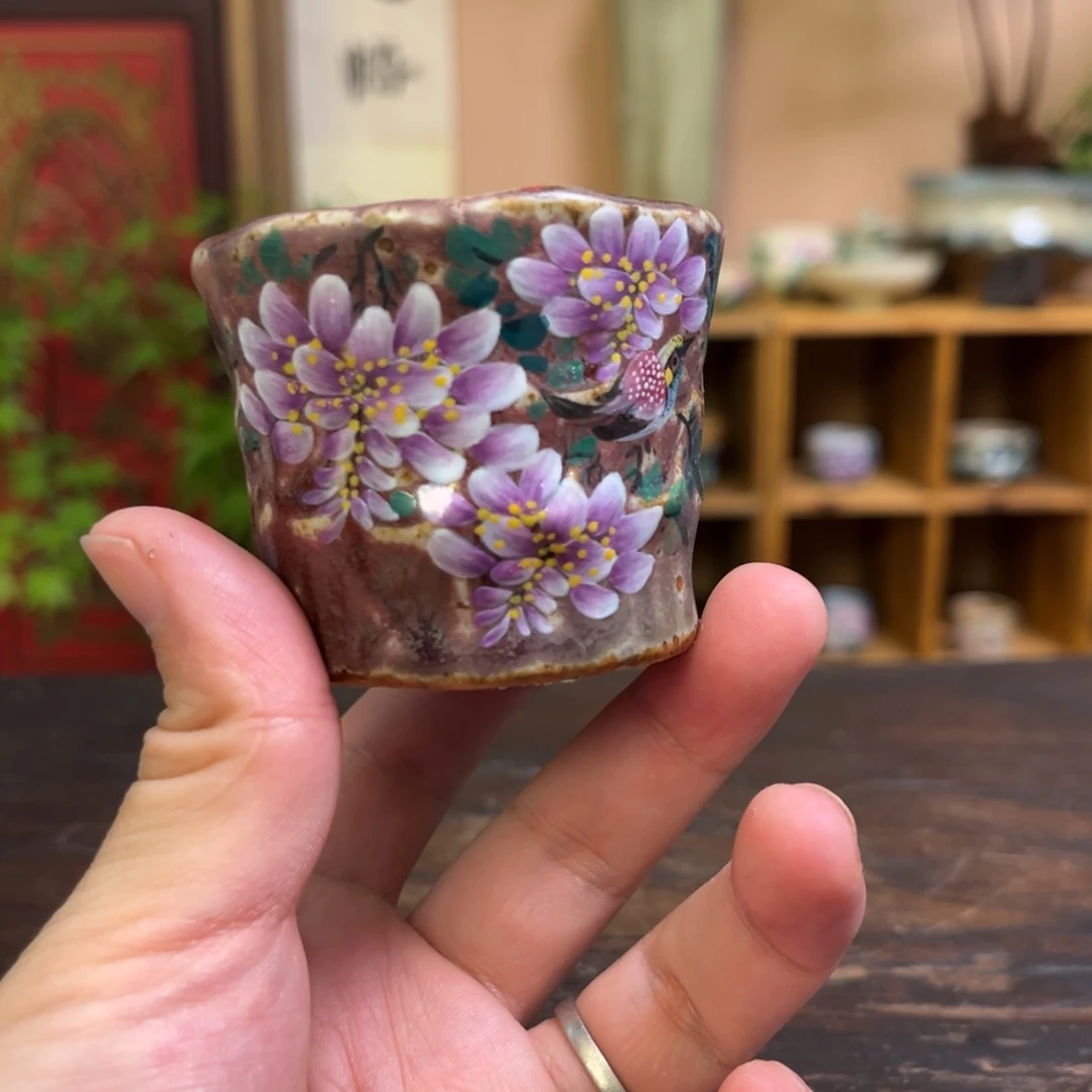 杯茉**芳柴烧手工手绘陶瓷