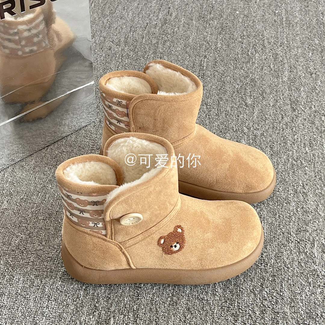 雪地靴子女款爆款2025新款棉鞋女冬季保暖加绒加厚休闲鞋百搭棉靴