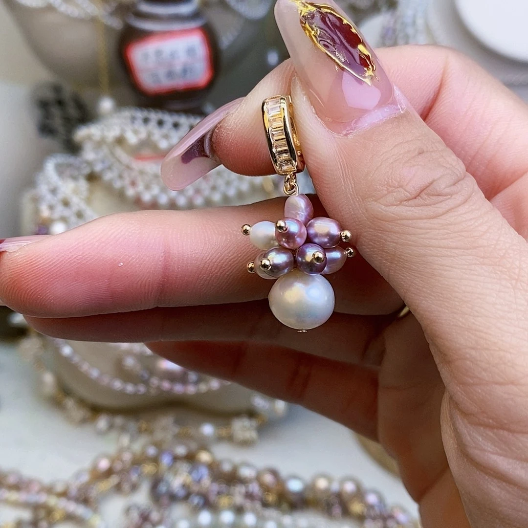 淡水珍珠颈饰银S925镶嵌