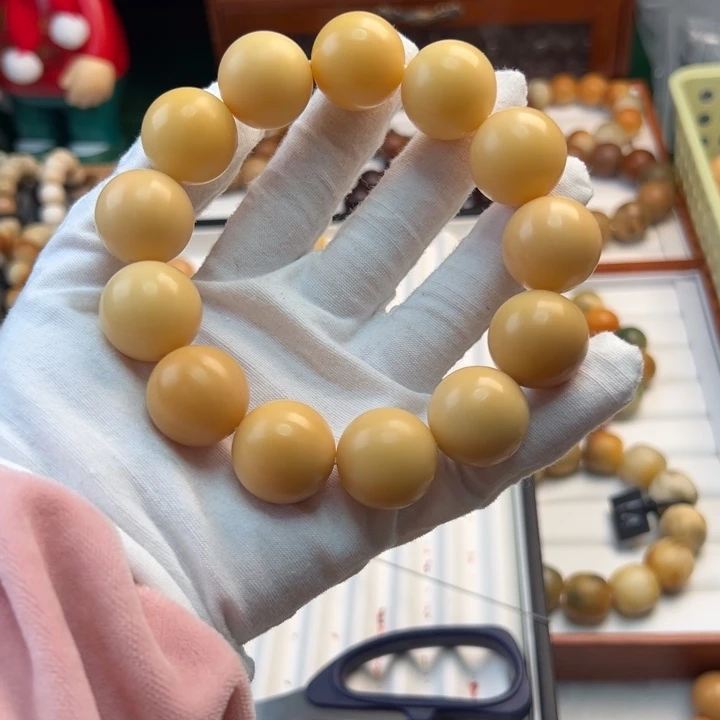 菩提根/象牙果手串陈*肚卡21圆珠干磨微瑕定制不退不换