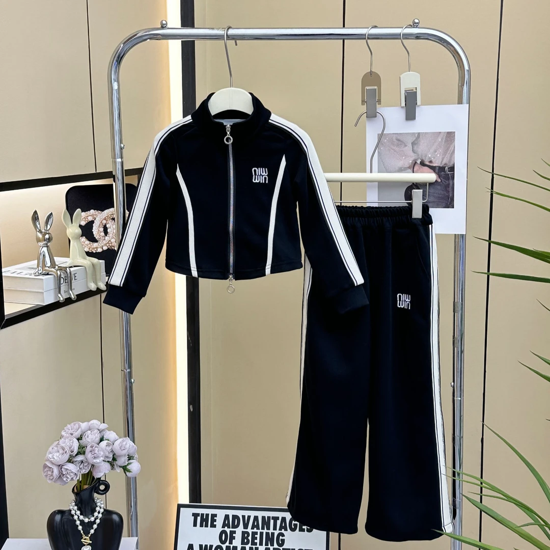 【糖宝魔豆】女孩运动服套装春秋款2024新款秋装女孩外套裤子两件套