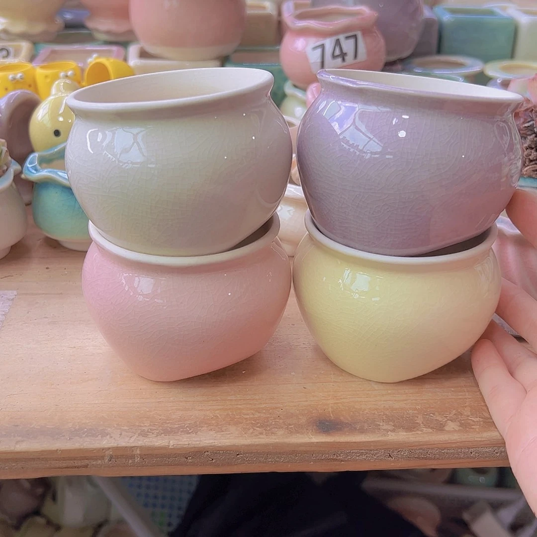 陶瓷花盆当场满12包邮