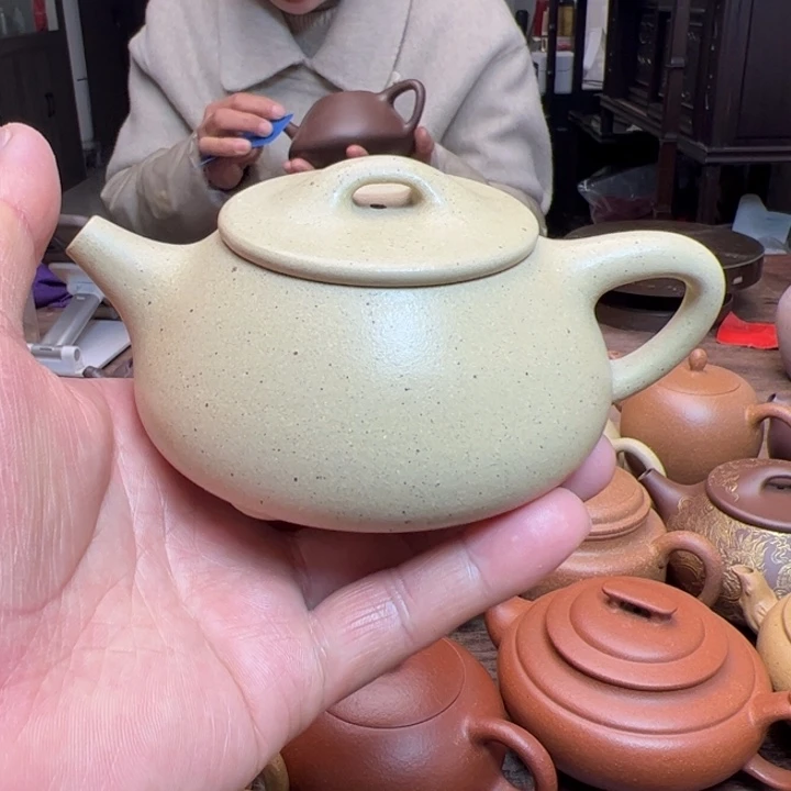 本山绿泥茶壶本绿泥半手精工制作满瓢230c c