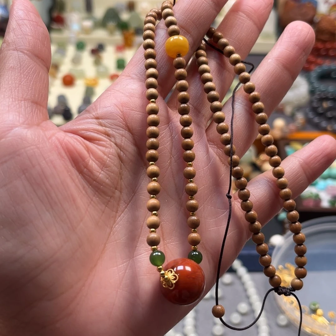 檀香木手串/手链爱****?双圈手串