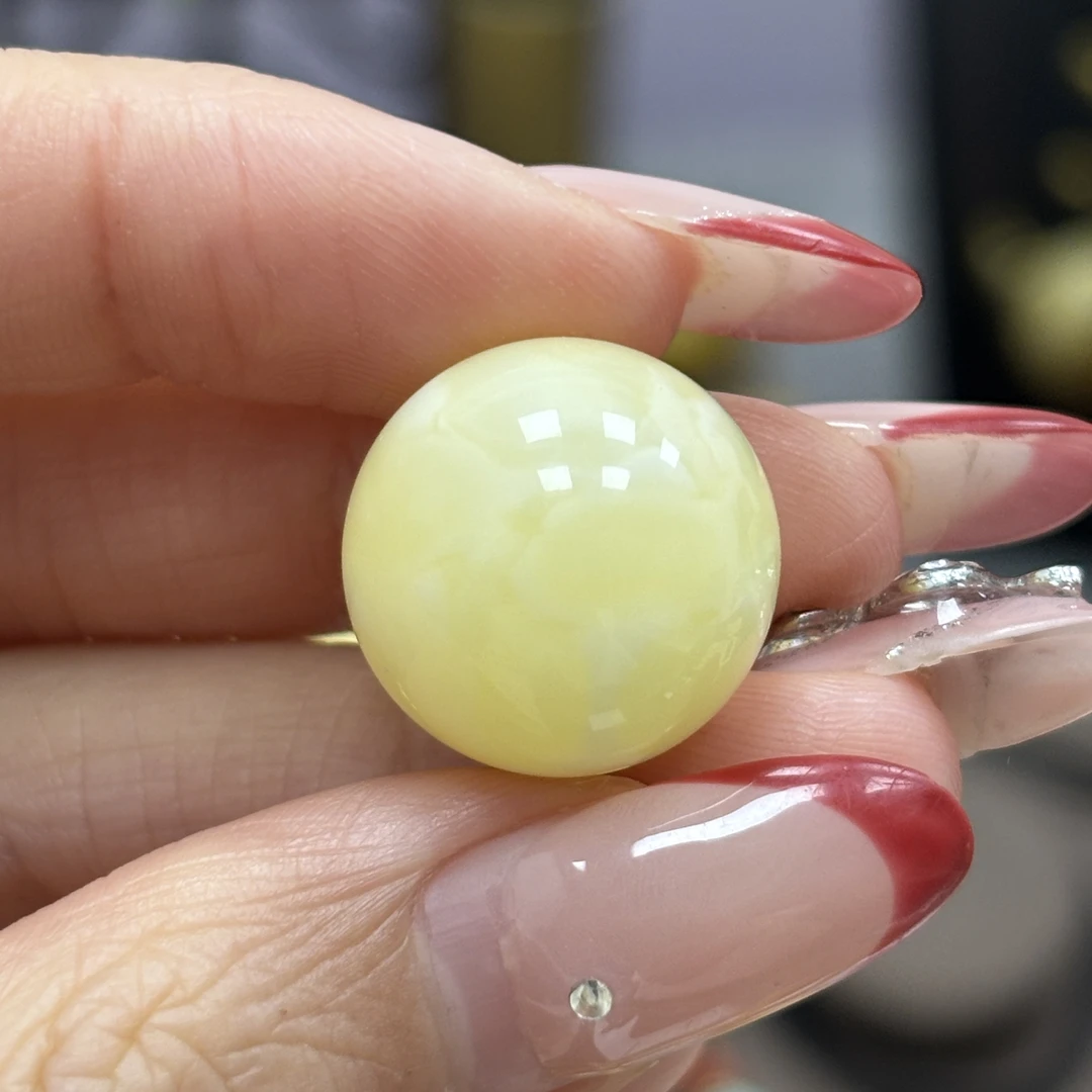 16.8mm 小妖珠宝天然原矿琥珀蜜蜡