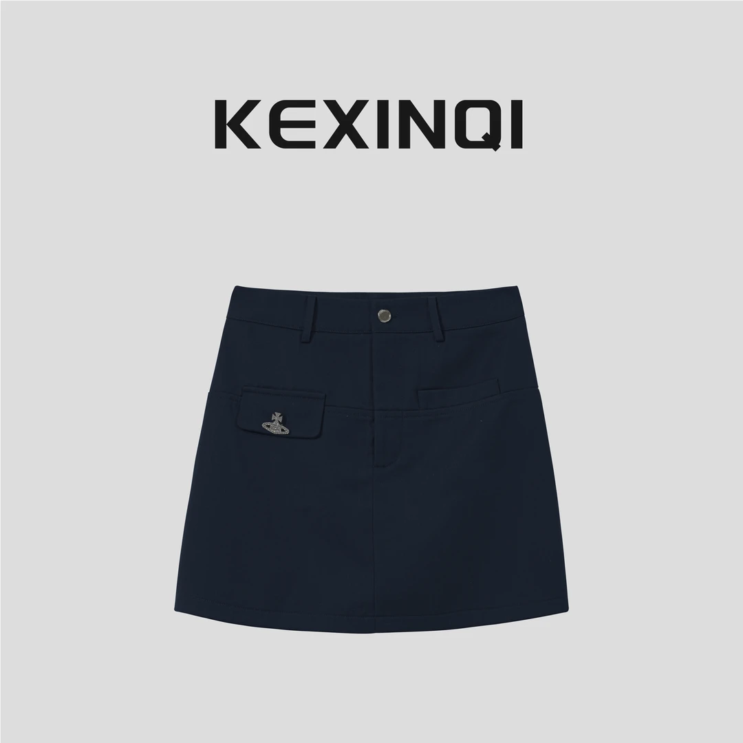 KEXIN 星球环绕 2024新款百搭修身休闲女装半裙-247BQZKX20950
