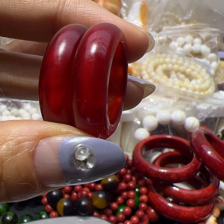 大果紫檀（缅甸花梨）全血戒指mm