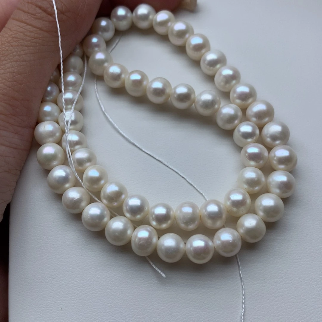 淡水珍珠7-8未镶嵌x15项链