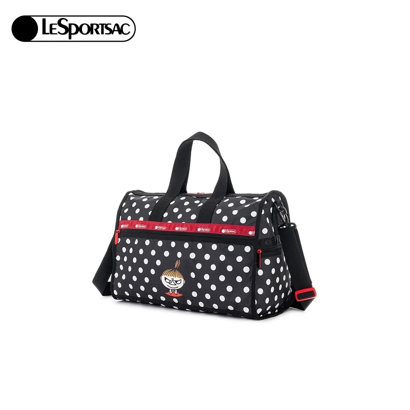 LeSportsac乐播诗姆明系列2025新款波点大容量行李包健身包斜挎包