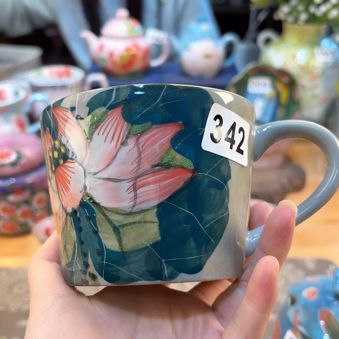 景德镇手绘高温釉下彩陶瓷茶具