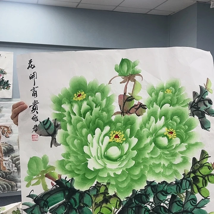 国画我的心好痛啊我的心真的好痛啊好
