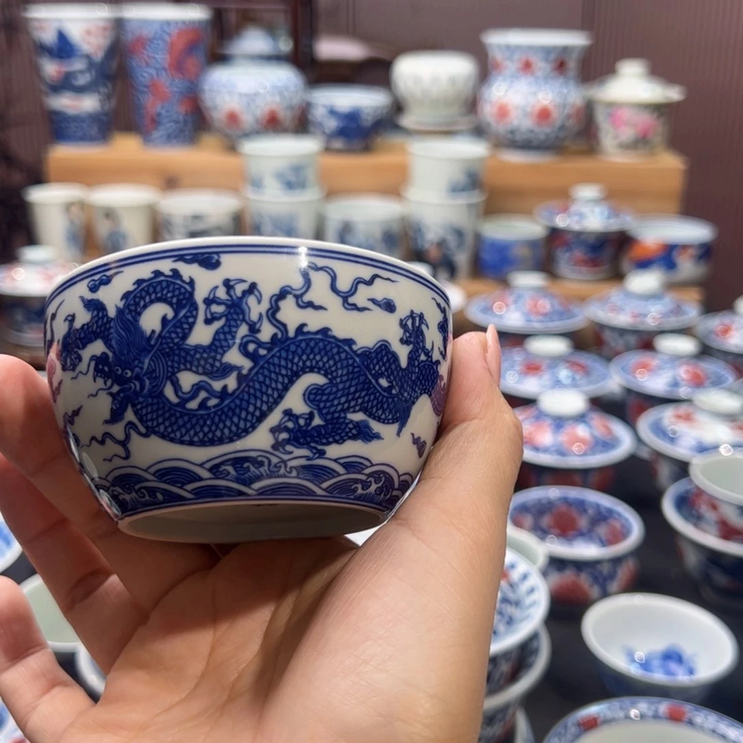 柴烧龙纹缸杯子啊啊啊啊
