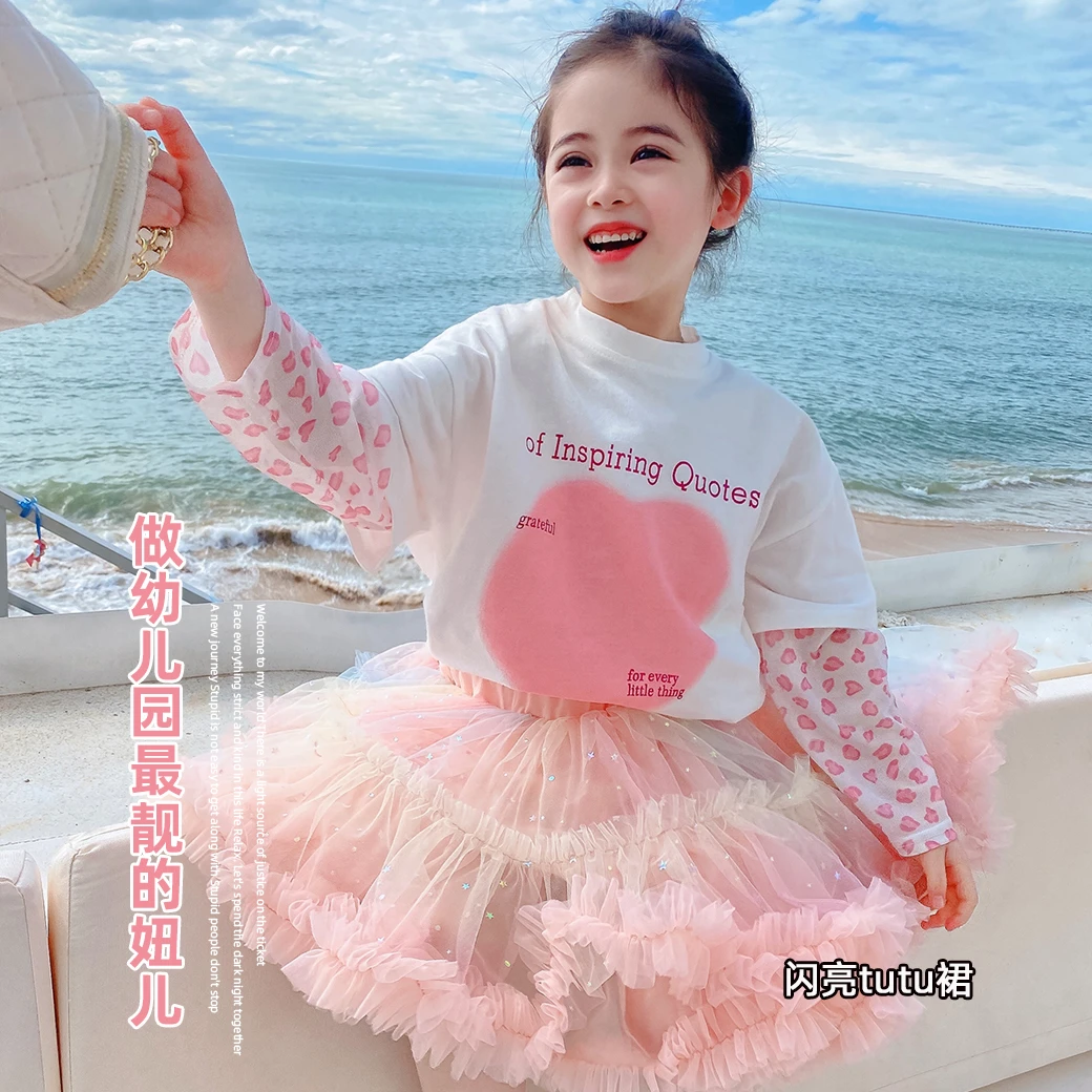 儿童春季半身裙新款女宝宝洋气裙子女童韩版网纱裙小童装22011071