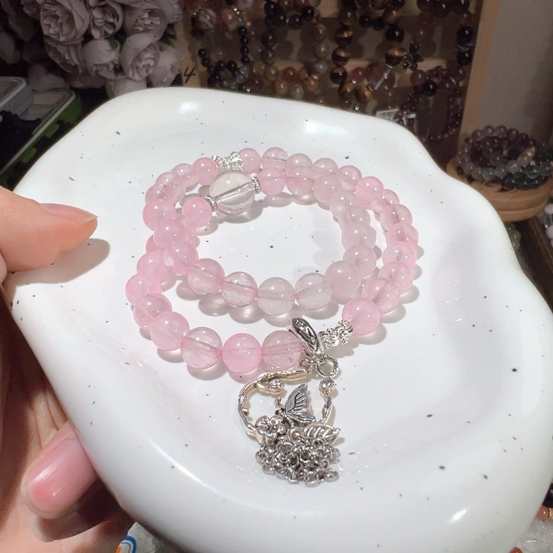 水晶手绳未镶嵌粉水
